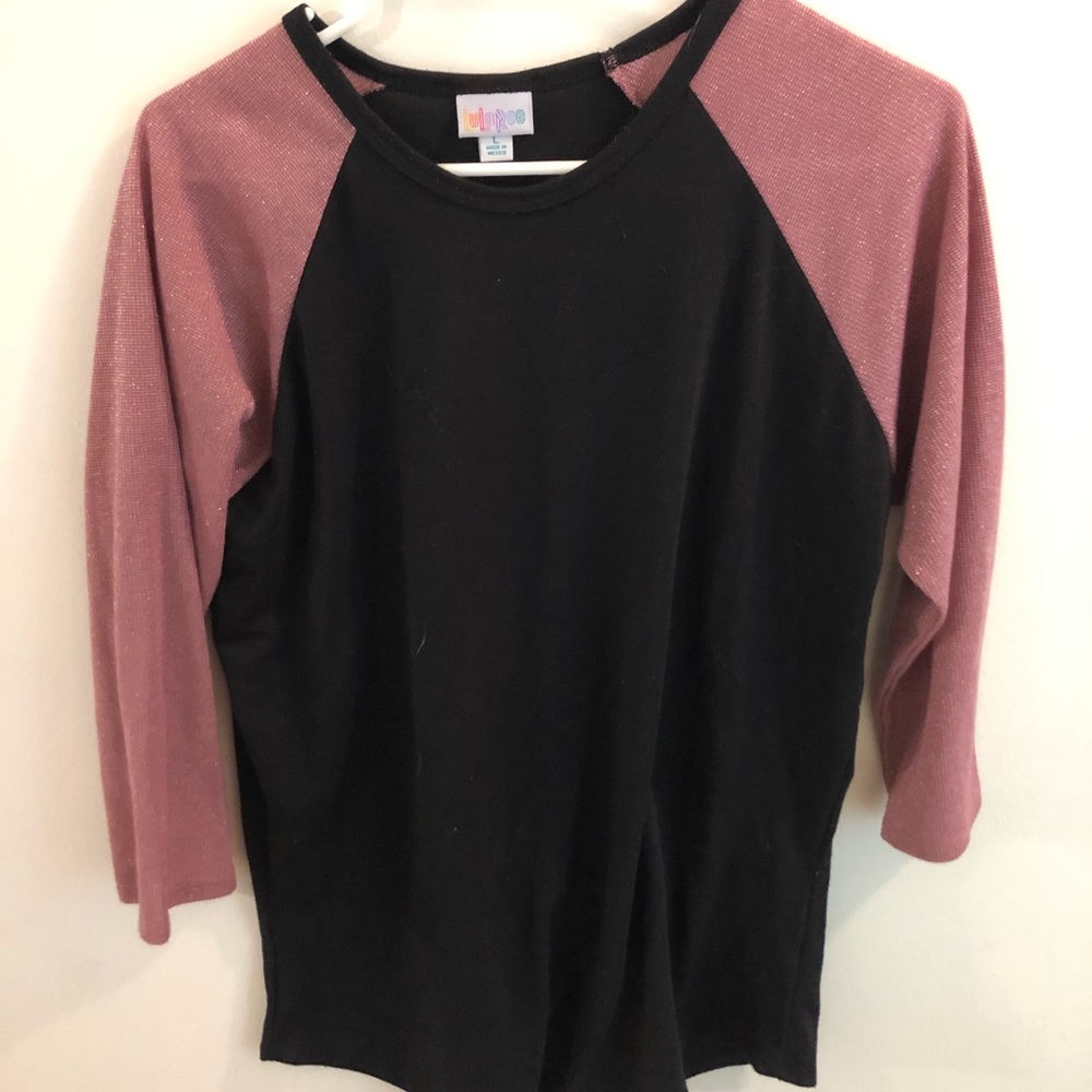 Black/Mauve Long Sleeve Tee